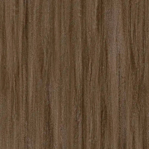 A close-up texture of a medium brown wood grain pattern with vertical lines.